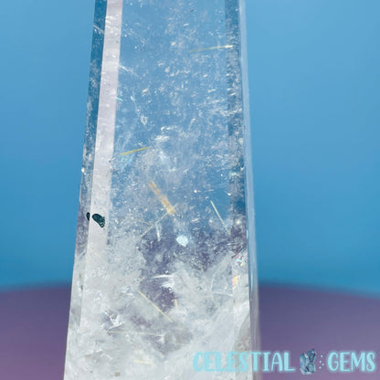 Rutilated Clear Quartz Small Obelisk Tower