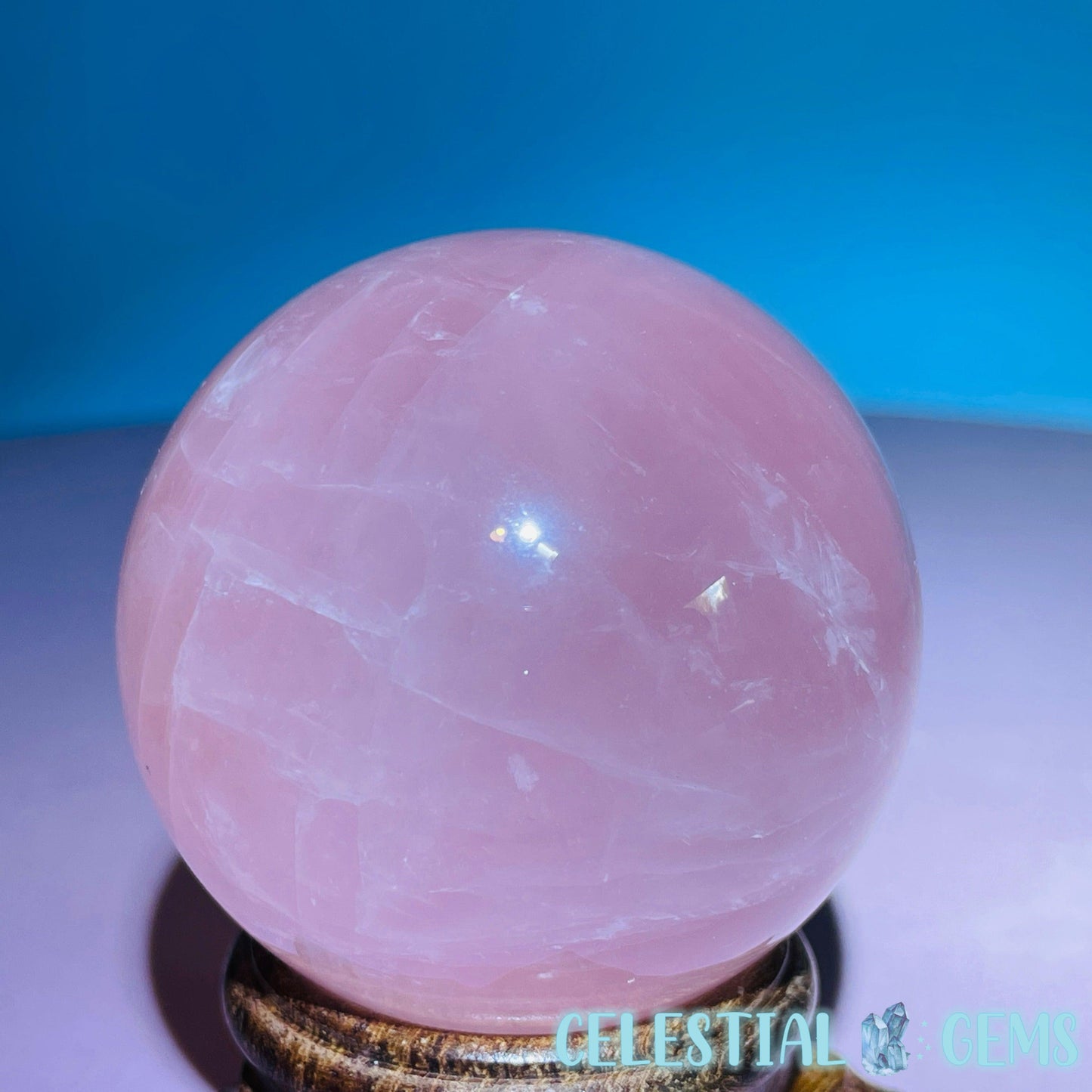 Rose Quartz Medium Sphere (Star Flash in Video!)