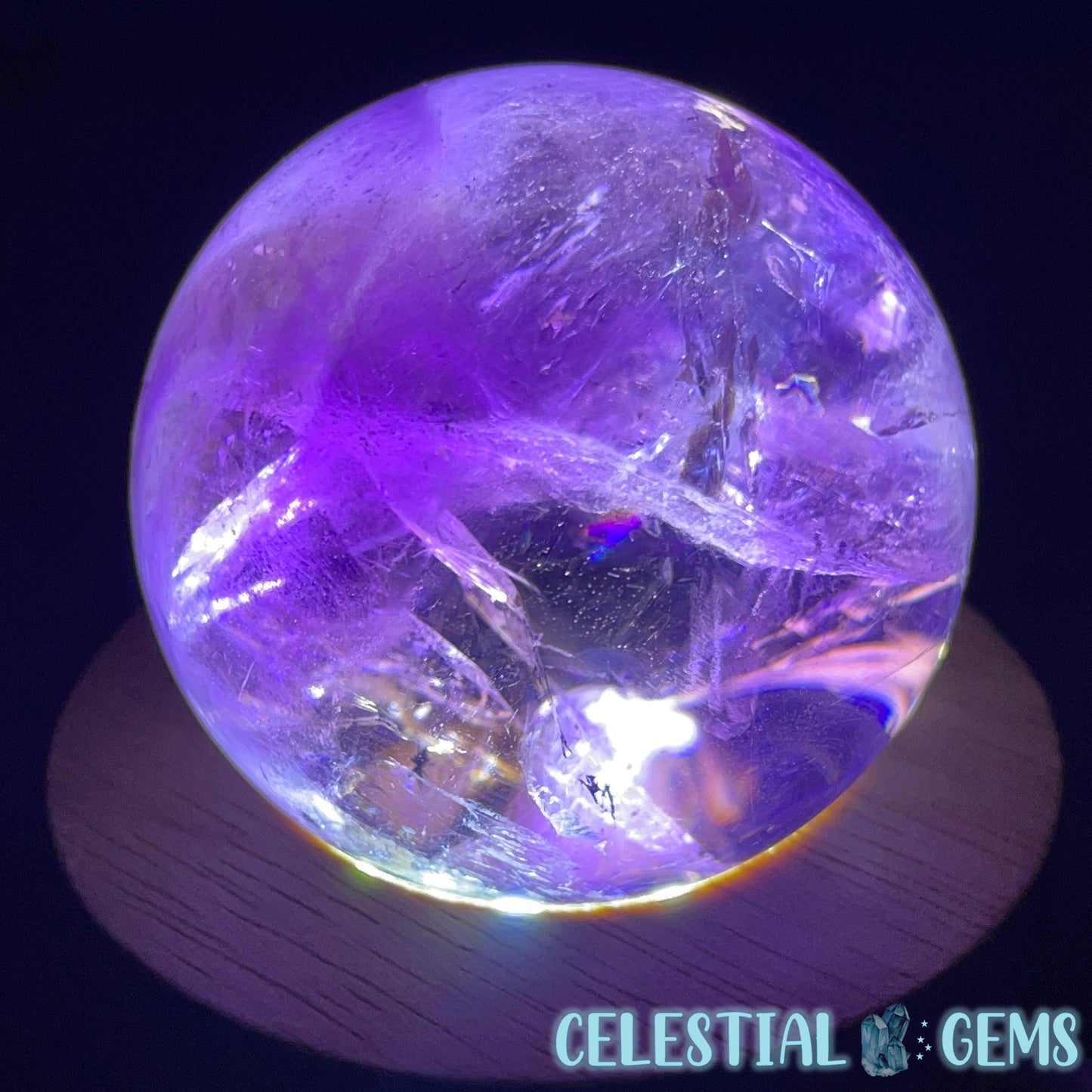 A Grade Bolivian Phantom Ametrine Medium Sphere (Video)