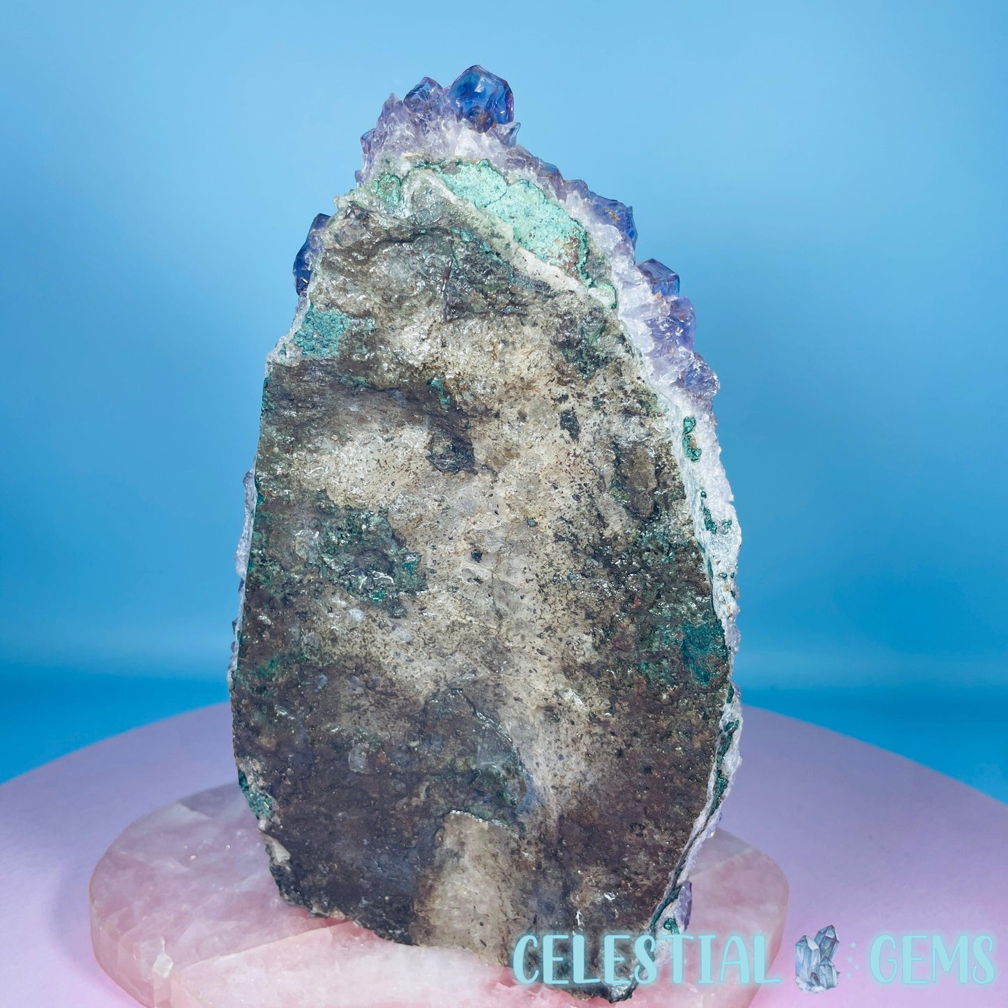 Dark Amethyst Large Cluster Freeform (with baby Quartz)