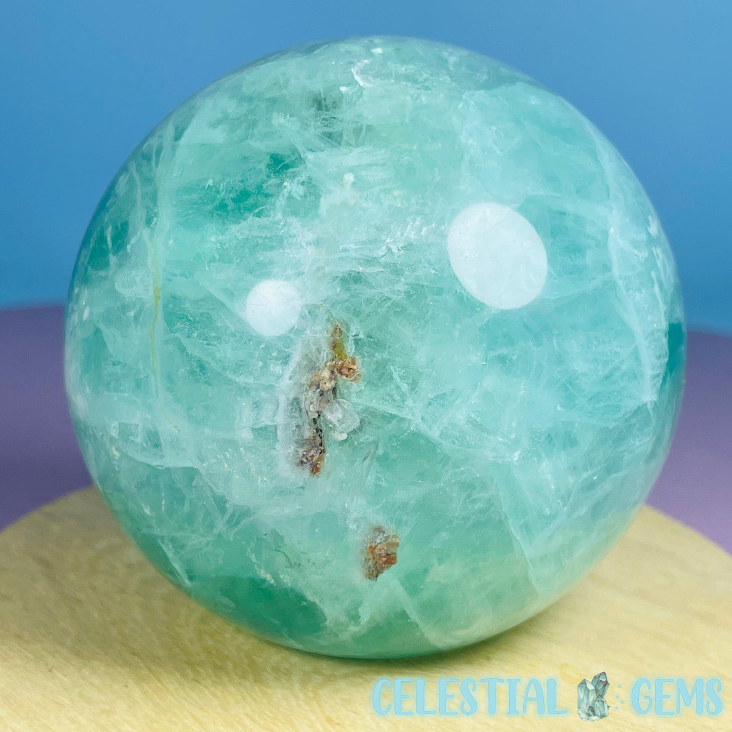 Green Fluorite Large Sphere (UV Reactive)