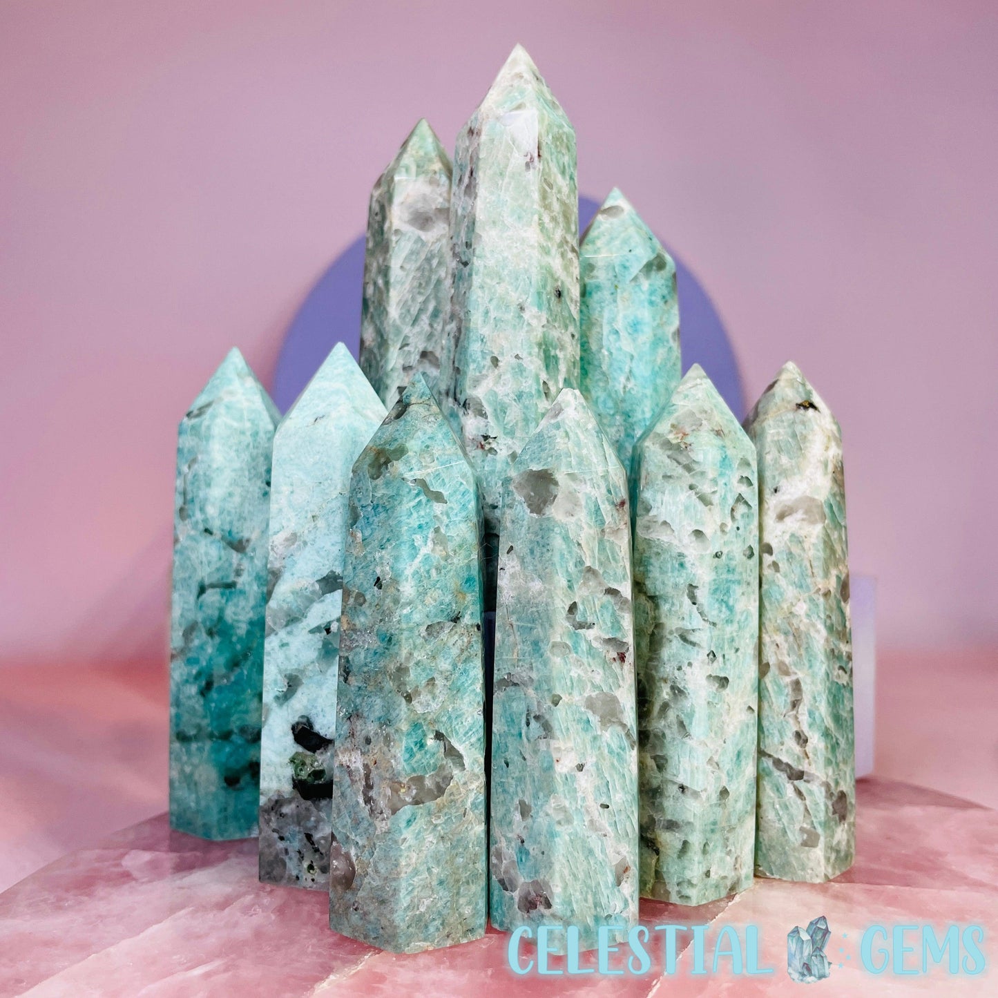 Amazonite + Smoky Quartz Small Tower