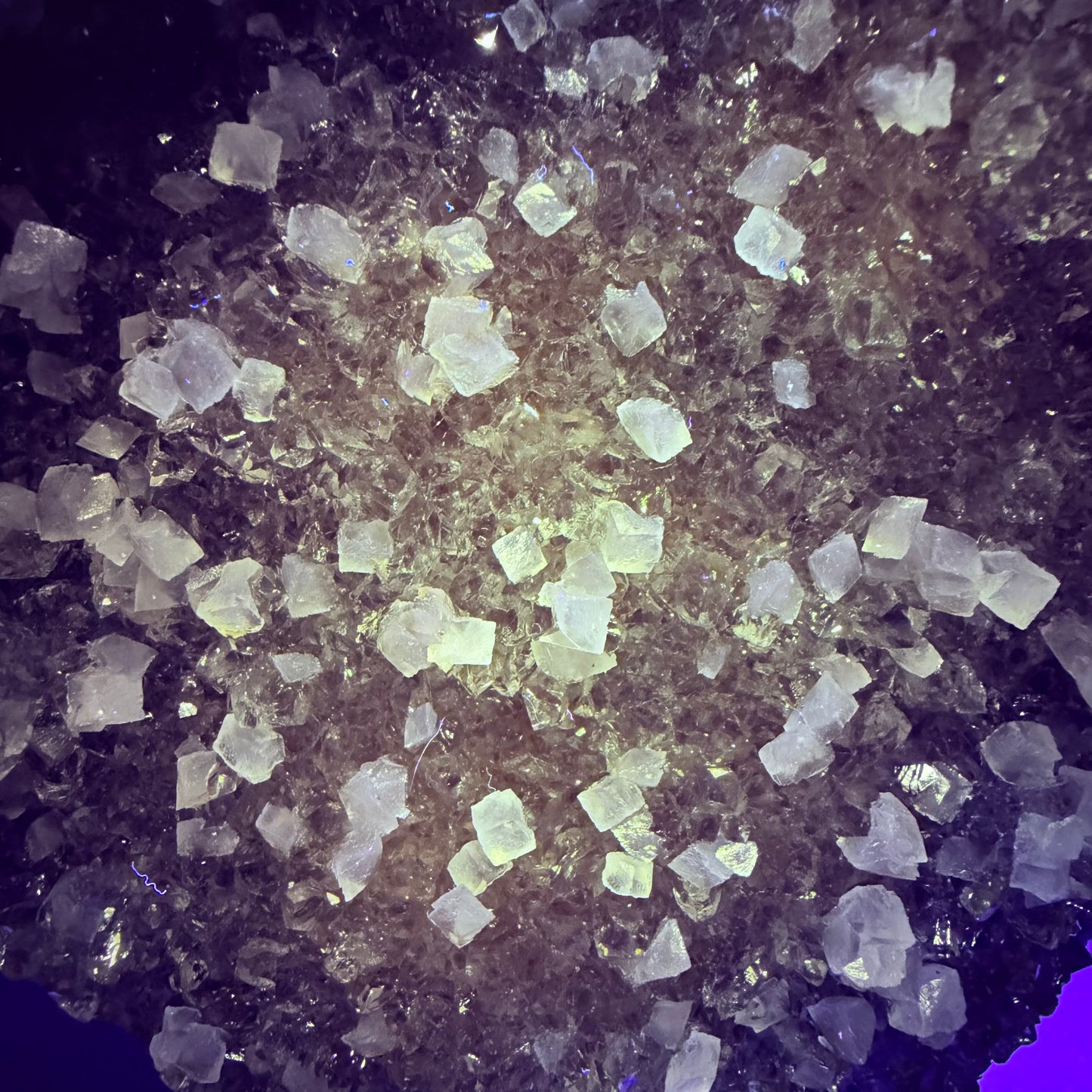 Amethyst Cluster Heart Medium Carving with Calcite on Metal Stand (Video)