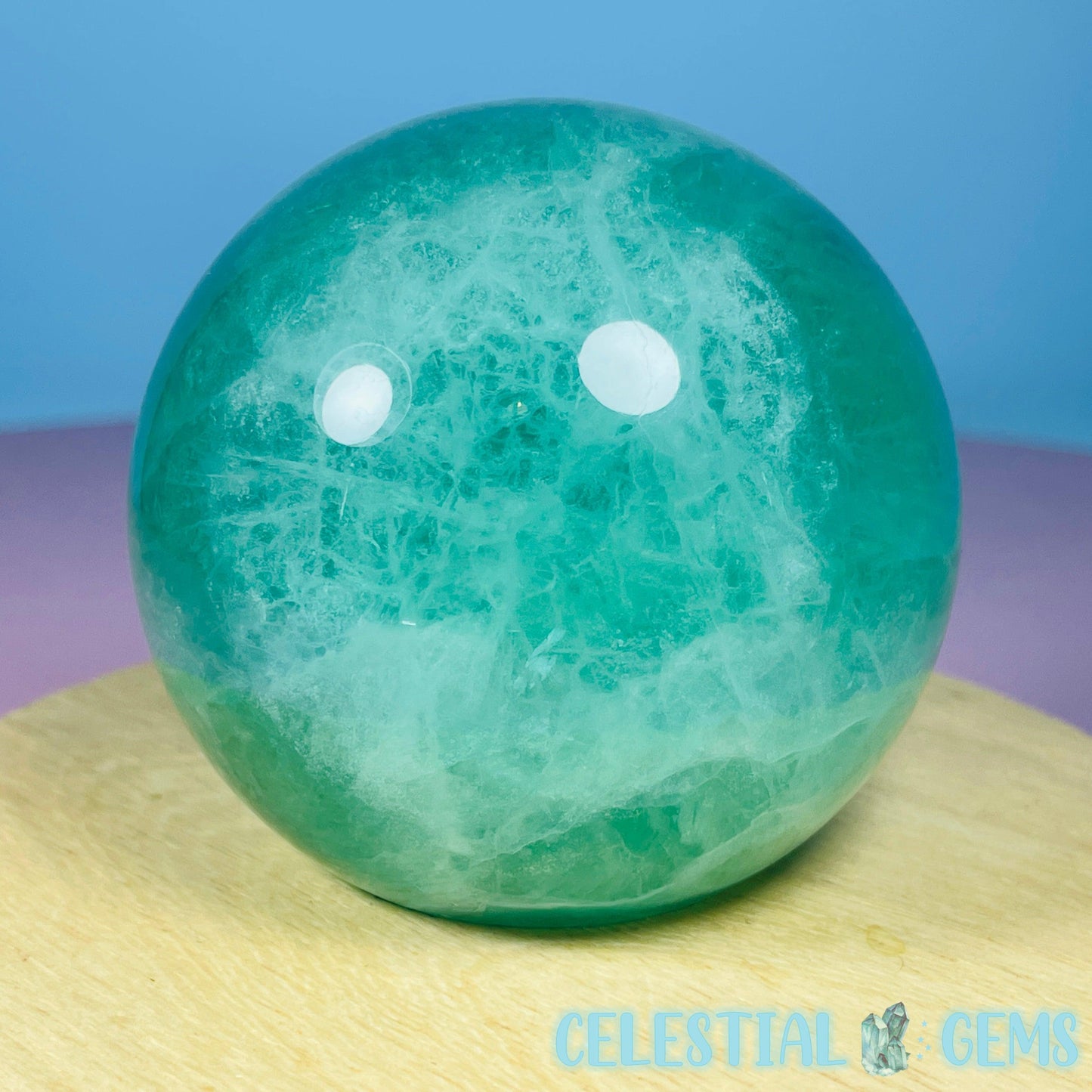 Green Fluorite Medium Sphere (UV Reactive)