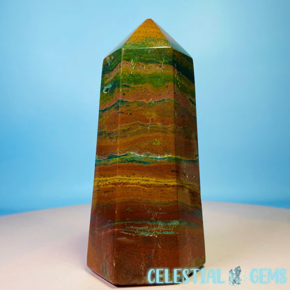 Red/Green Ocean Jasper Large Chunky Tower