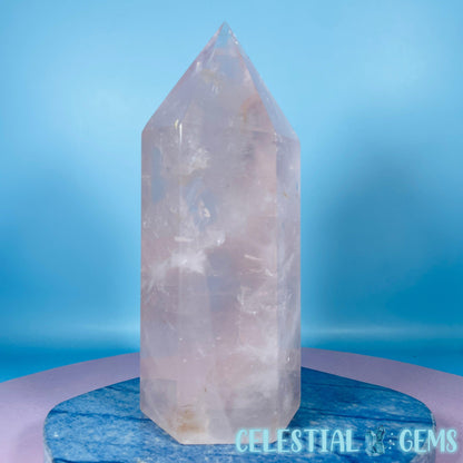 High Grade Rose Quartz Large Chunky Tower (Video)