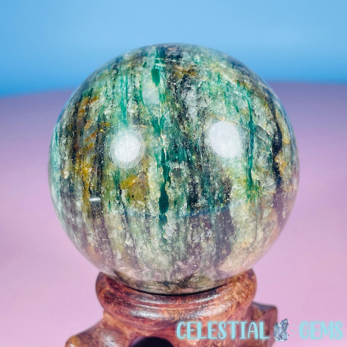 Green Kyanite Schist Medium Sphere