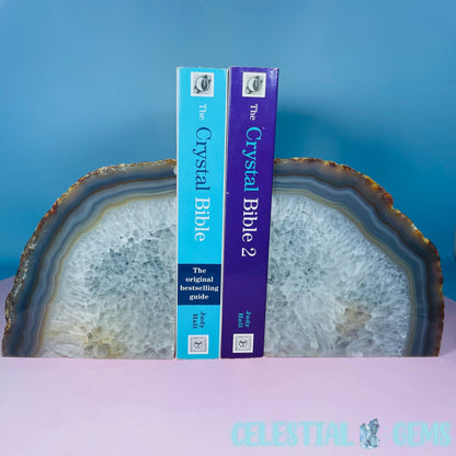 Natural Agate Large Pair of Bookends