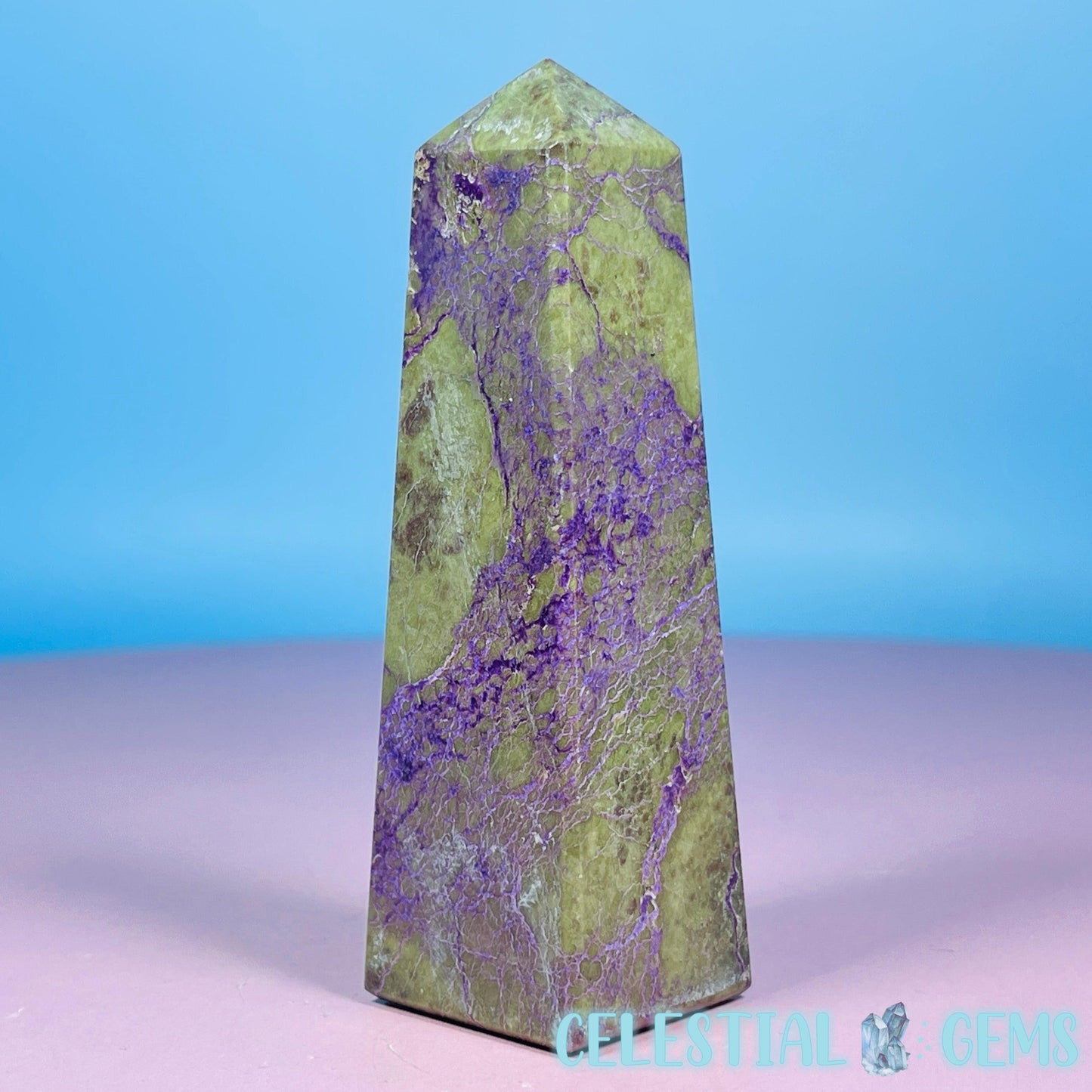 Atlantisite (Stichtite + Serpentine) Obelisk Small Tower