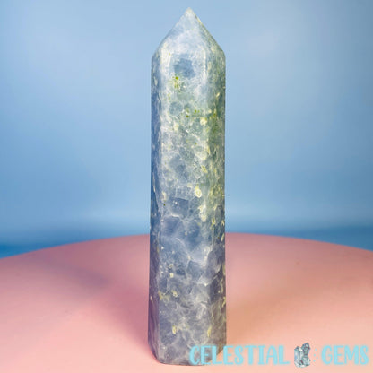 Dark Blue Calcite Medium Tower