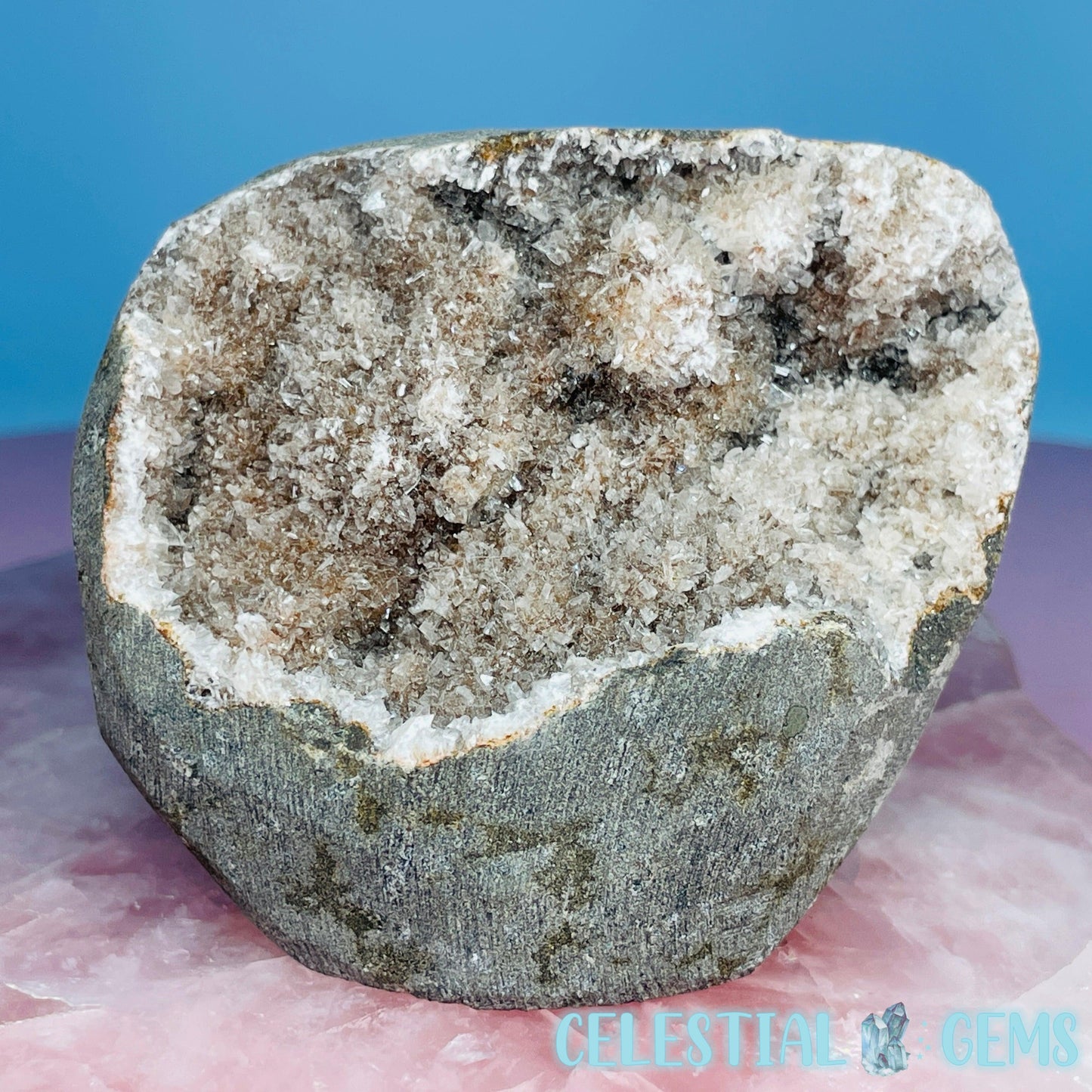 Mixed Zeolite Druzy Geode Medium Standing Freeform