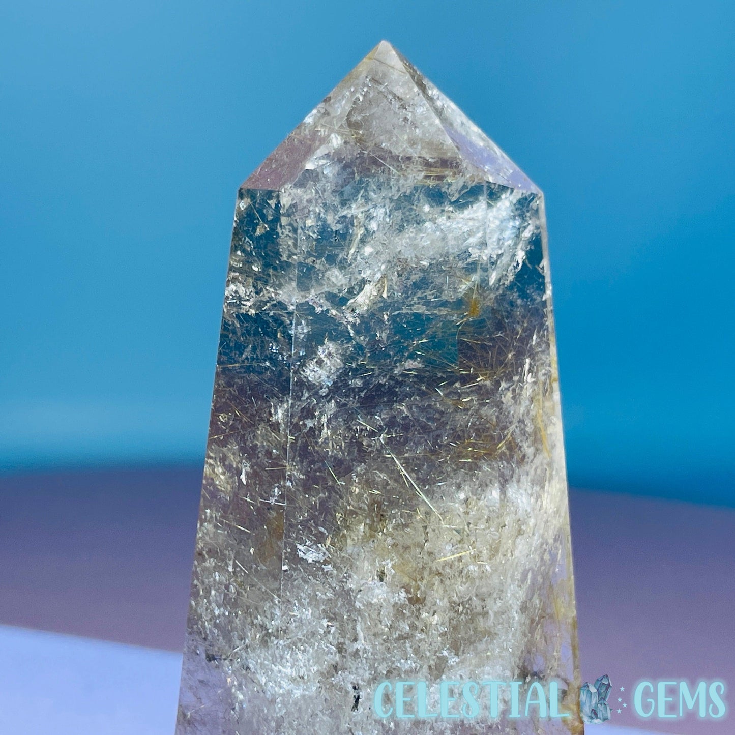 Rutilated Smoky Quartz Small Tower