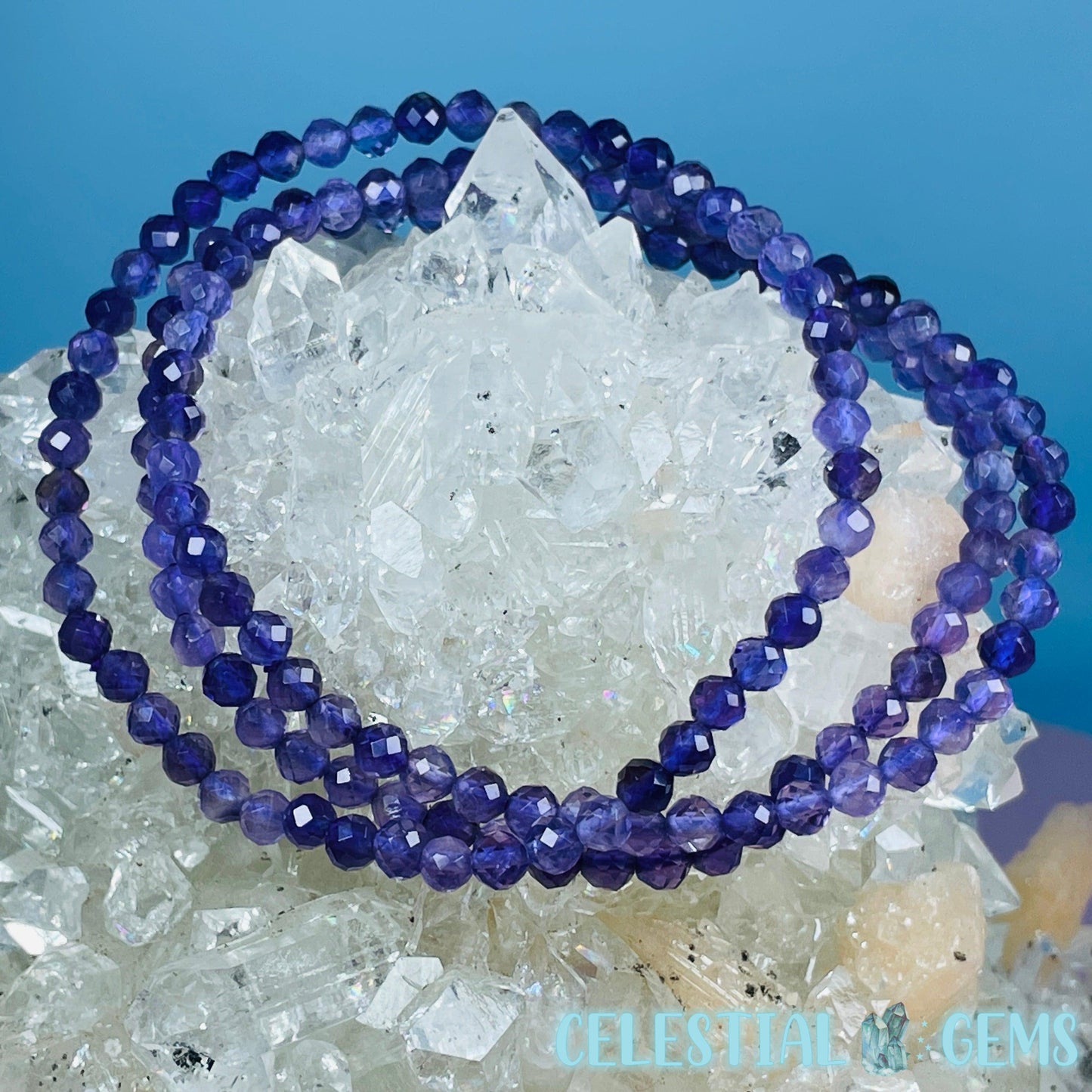 Dark Amethyst Faceted 4mm Bracelet