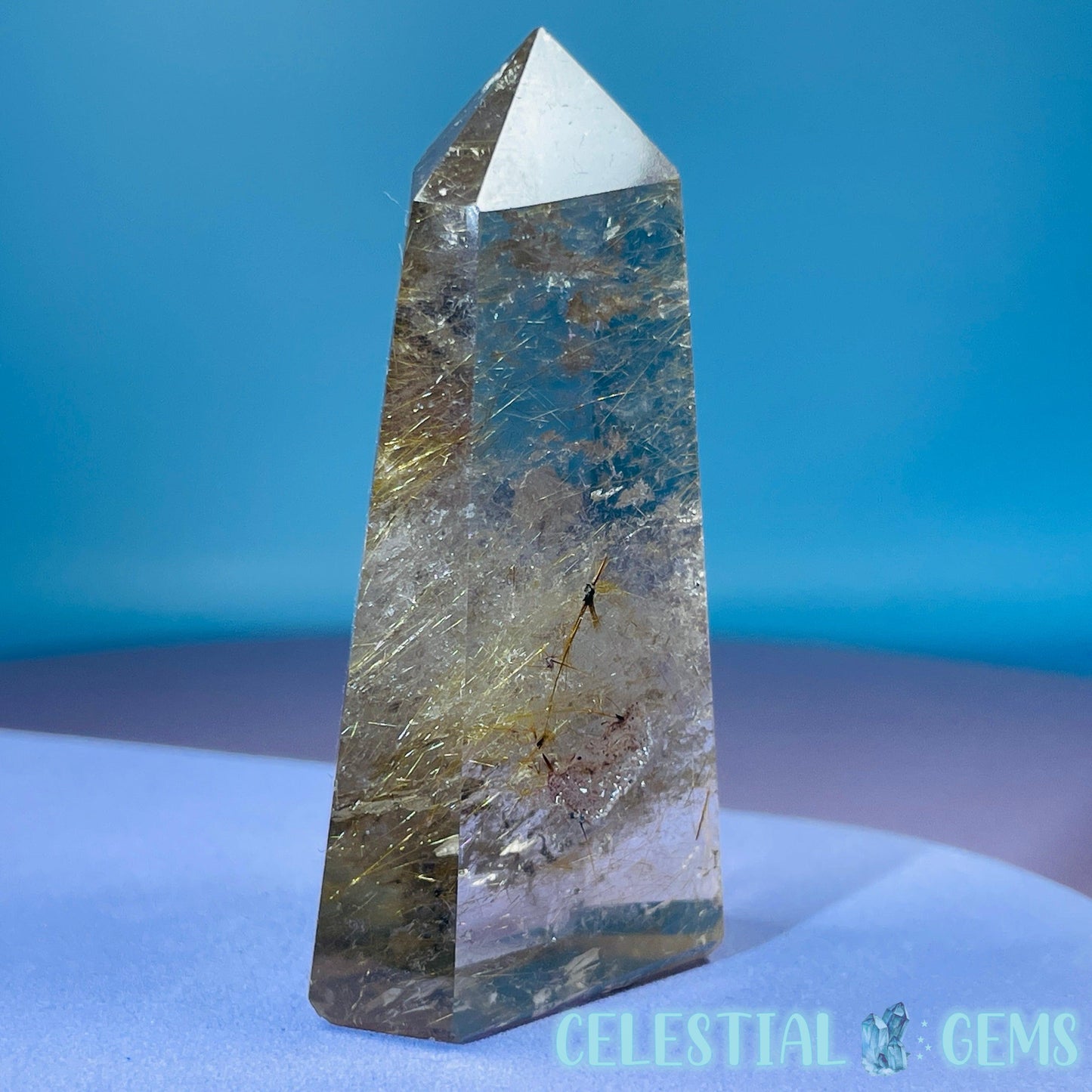 Rutilated Smoky Quartz Small Tower