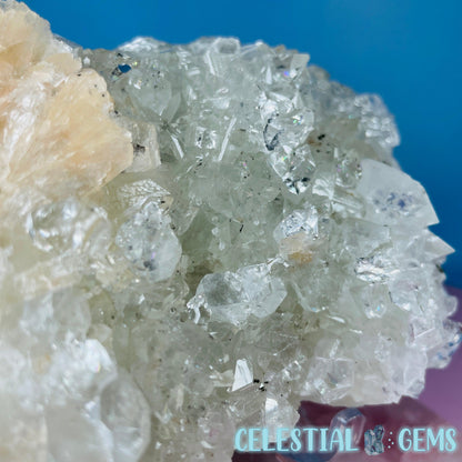 A Grade Diamond Apophyllite + Peach Stilbite Medium Cluster