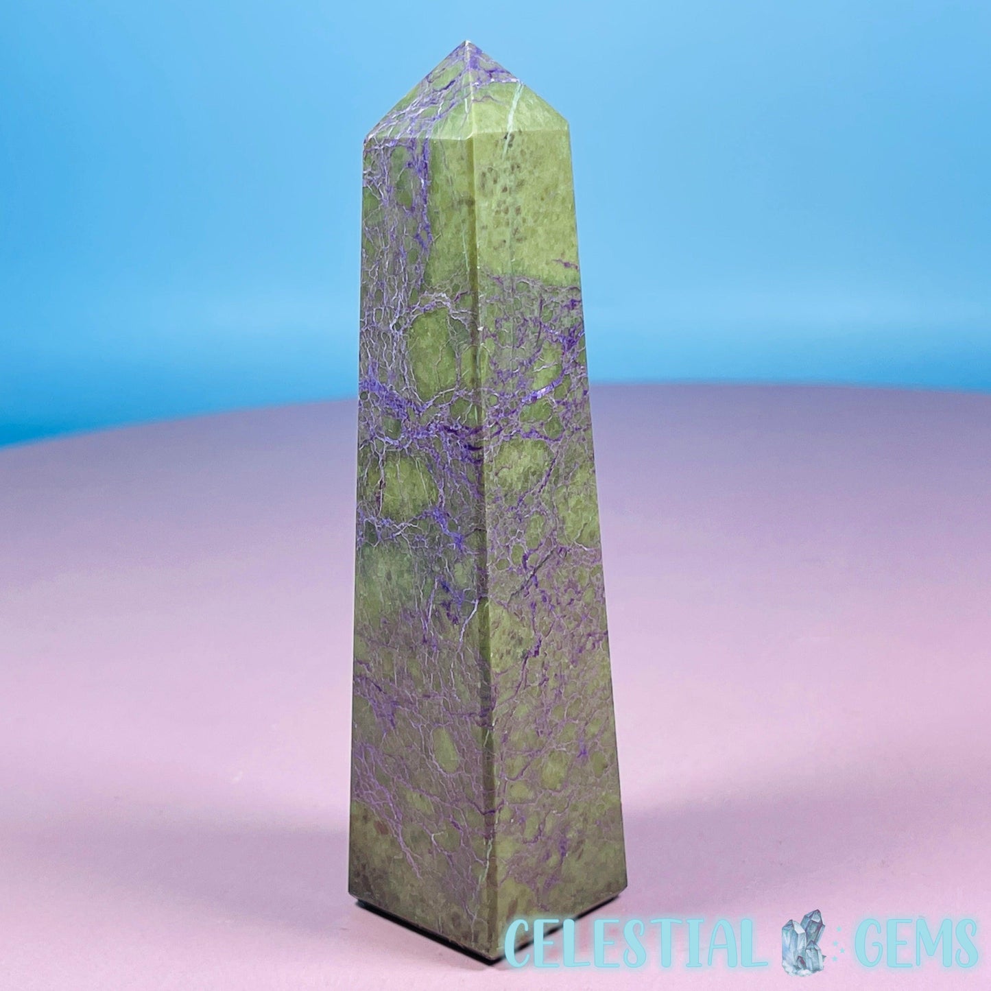 Atlantisite (Stichtite + Serpentine) Obelisk Small Tower