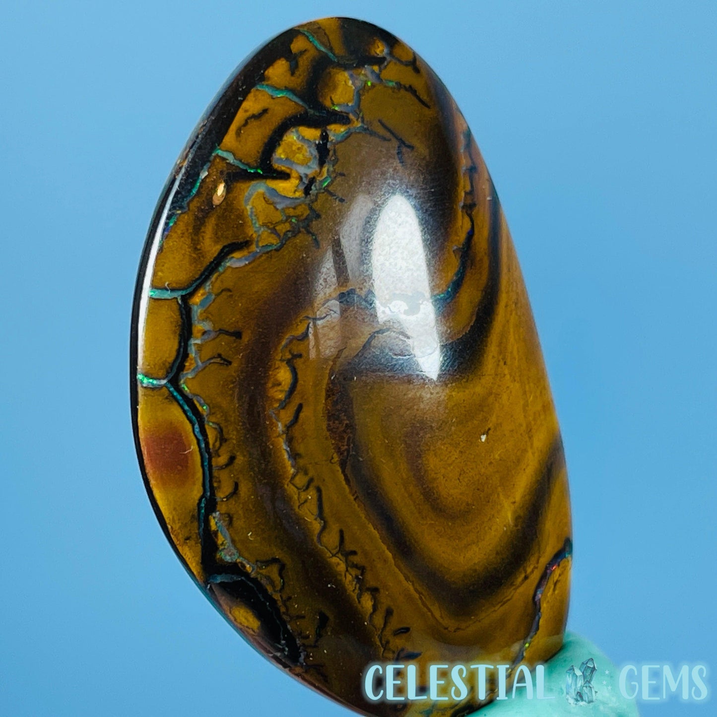 Australian Yowah Boulder Opal Cabochon (Video)