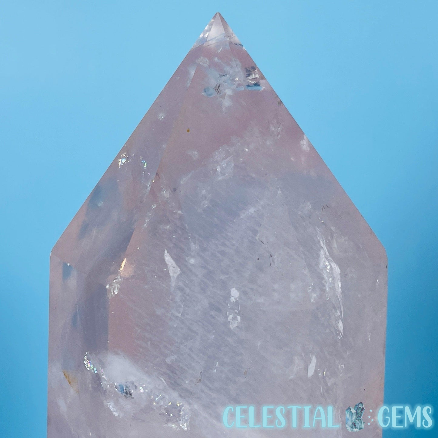 High Grade Rose Quartz Large Chunky Tower (Video)