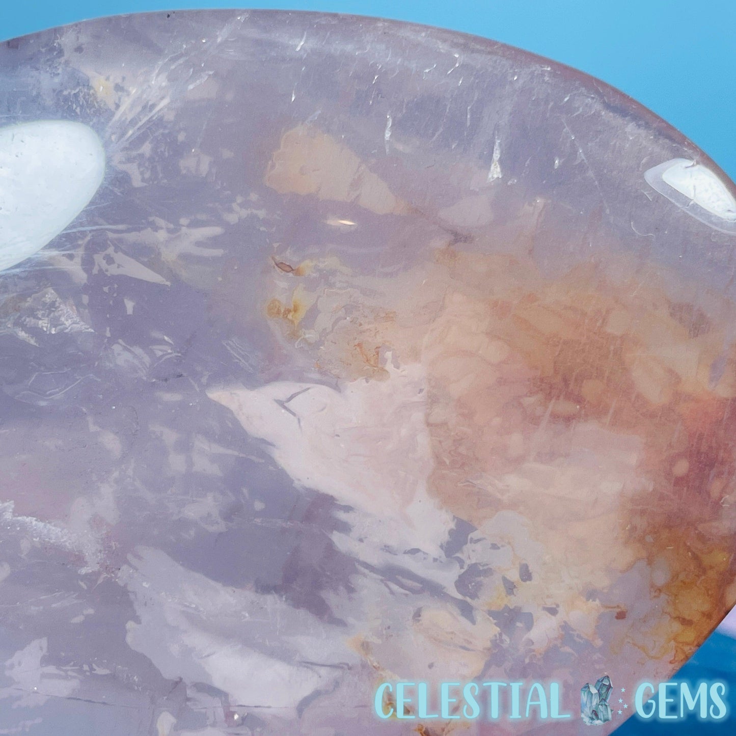 High Grade Rose Quartz + Agate Palmstone (Video)