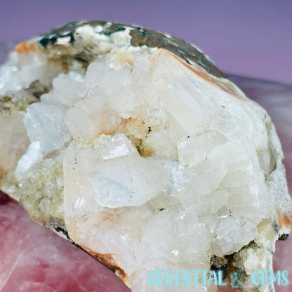 Peach Heulandite Cluster Geode Medium Freeform