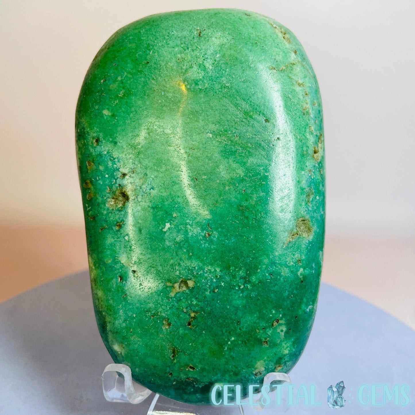 Mtorolite Chrysoprase Flat Medium Freeform/Palmstone