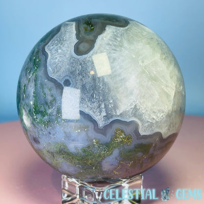 Moss Agate Large Sphere