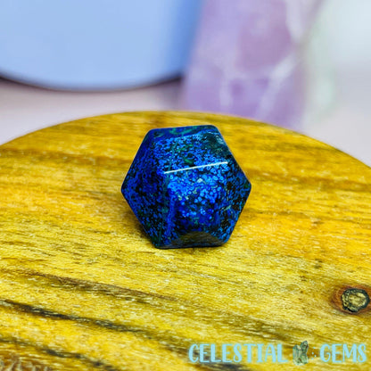 Azurite Geometric Dice Shape Mini Carving