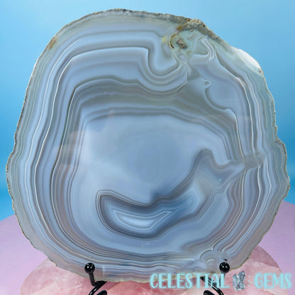 Natural Grey Agate Large Polished Slice