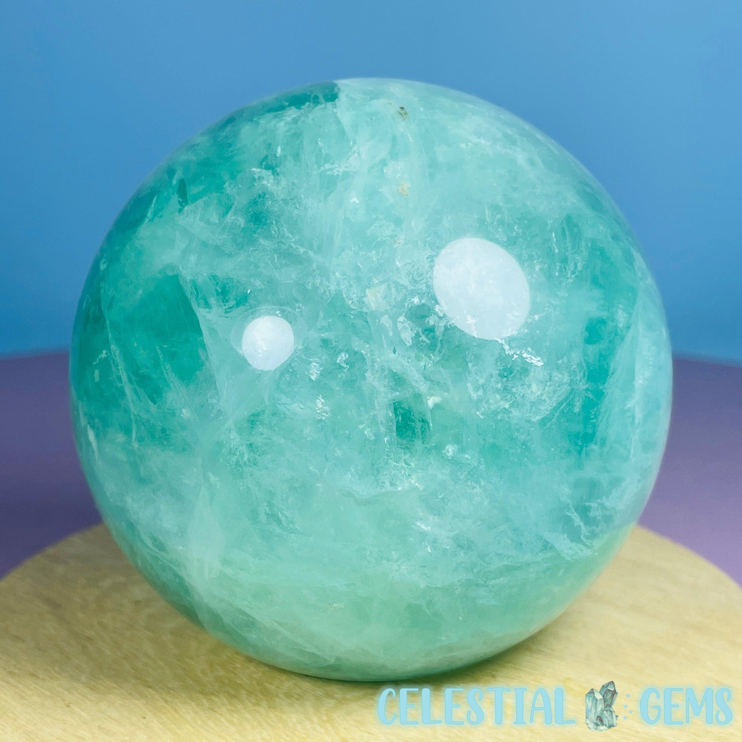 Green Fluorite Large Sphere (UV Reactive)