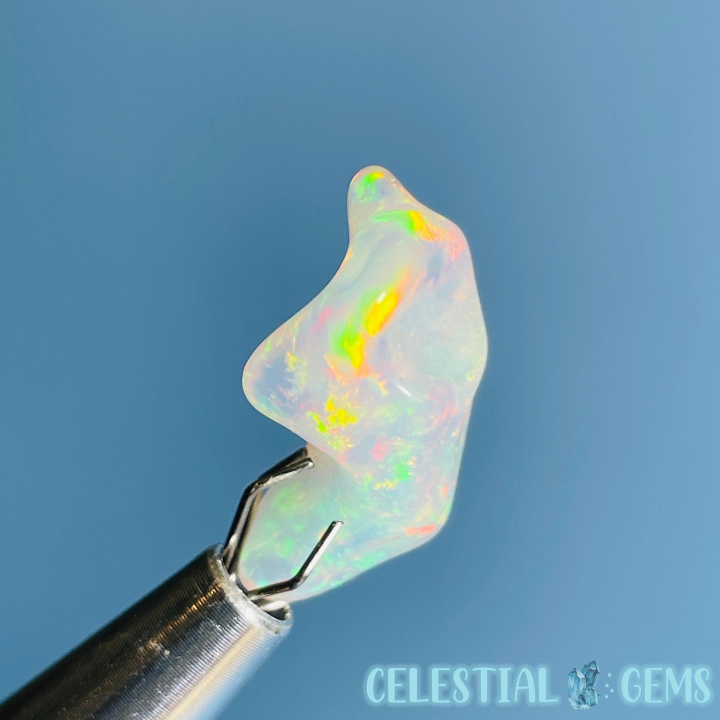 AAA Ethiopian 'Fire' Welo Opal Polished Mini Crystal in Specimen Pottle (Video)