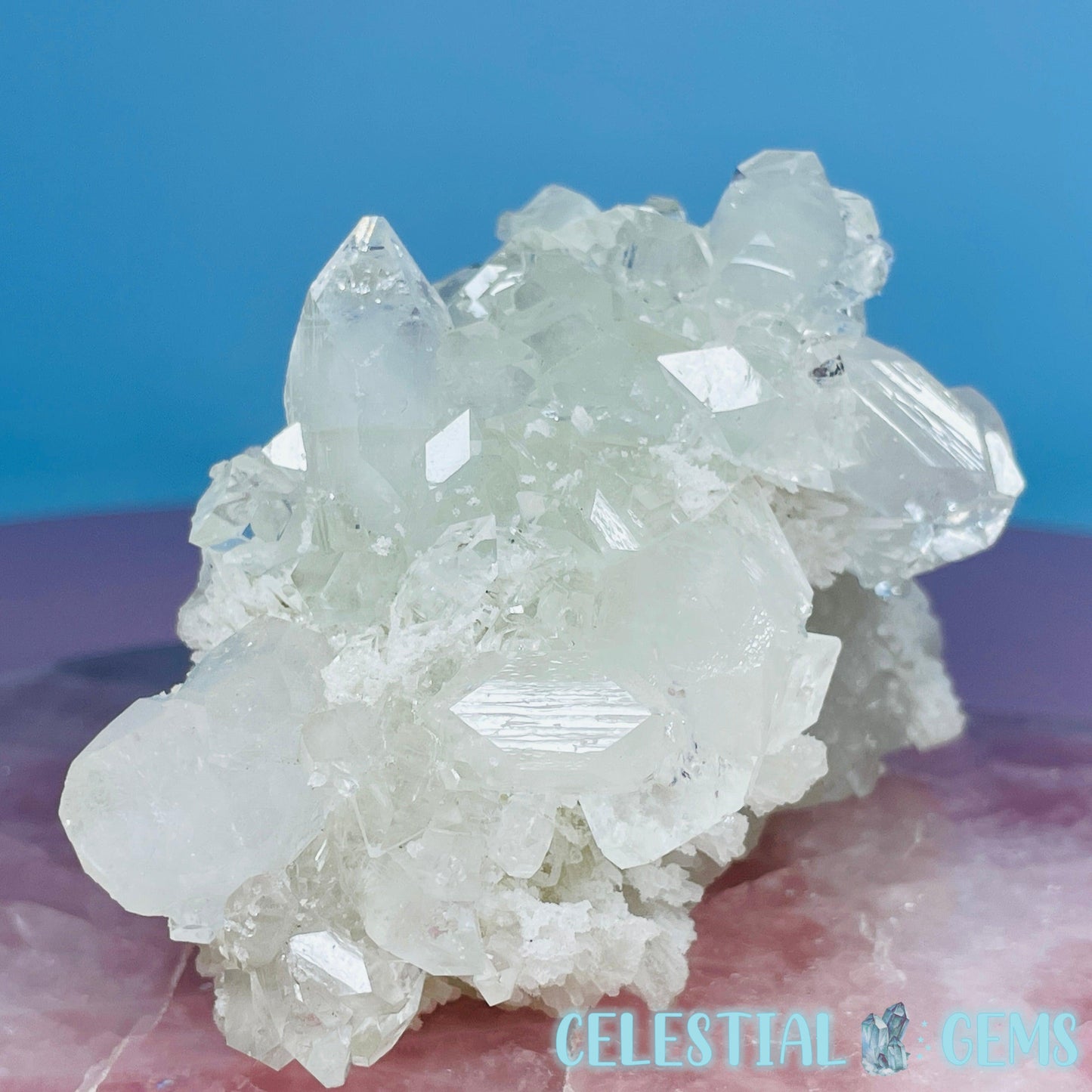 A Grade Diamond Apophyllite + White Chalcedony Medium Cluster