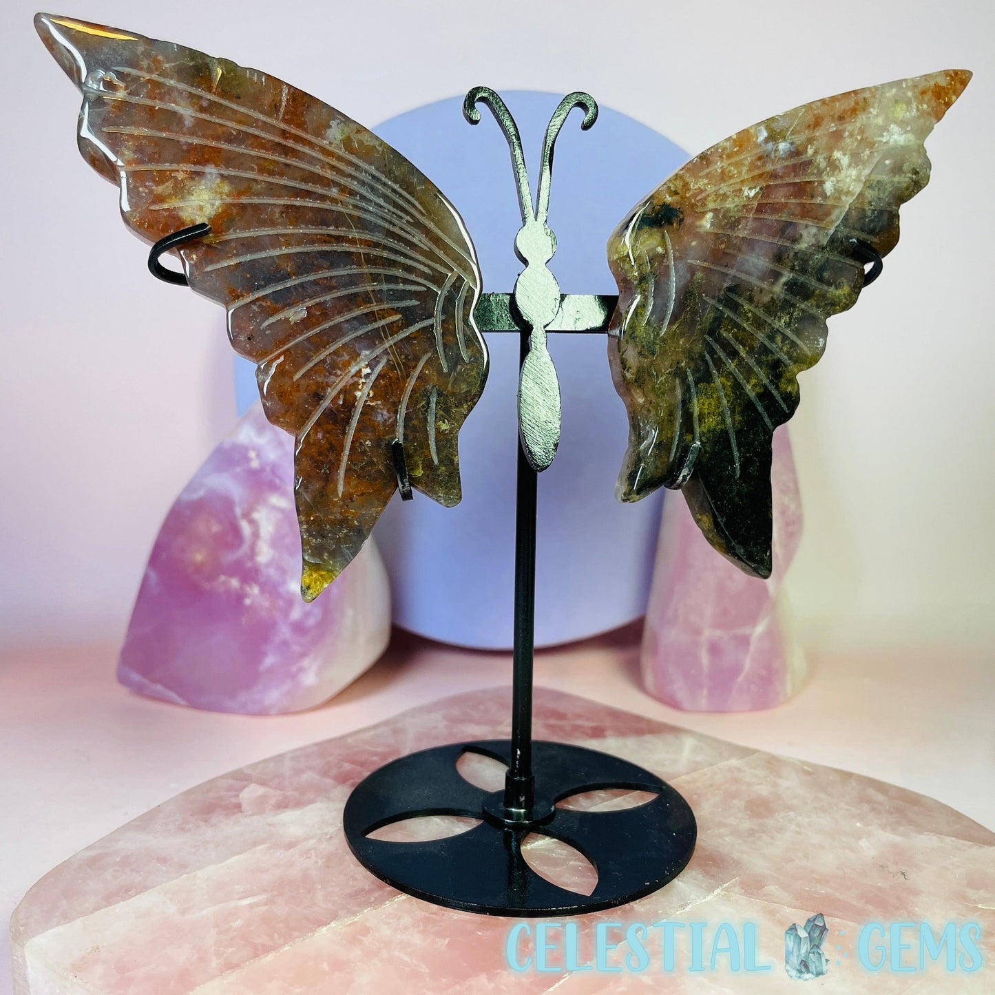 Butterfly Wings Medium Carving on Stand