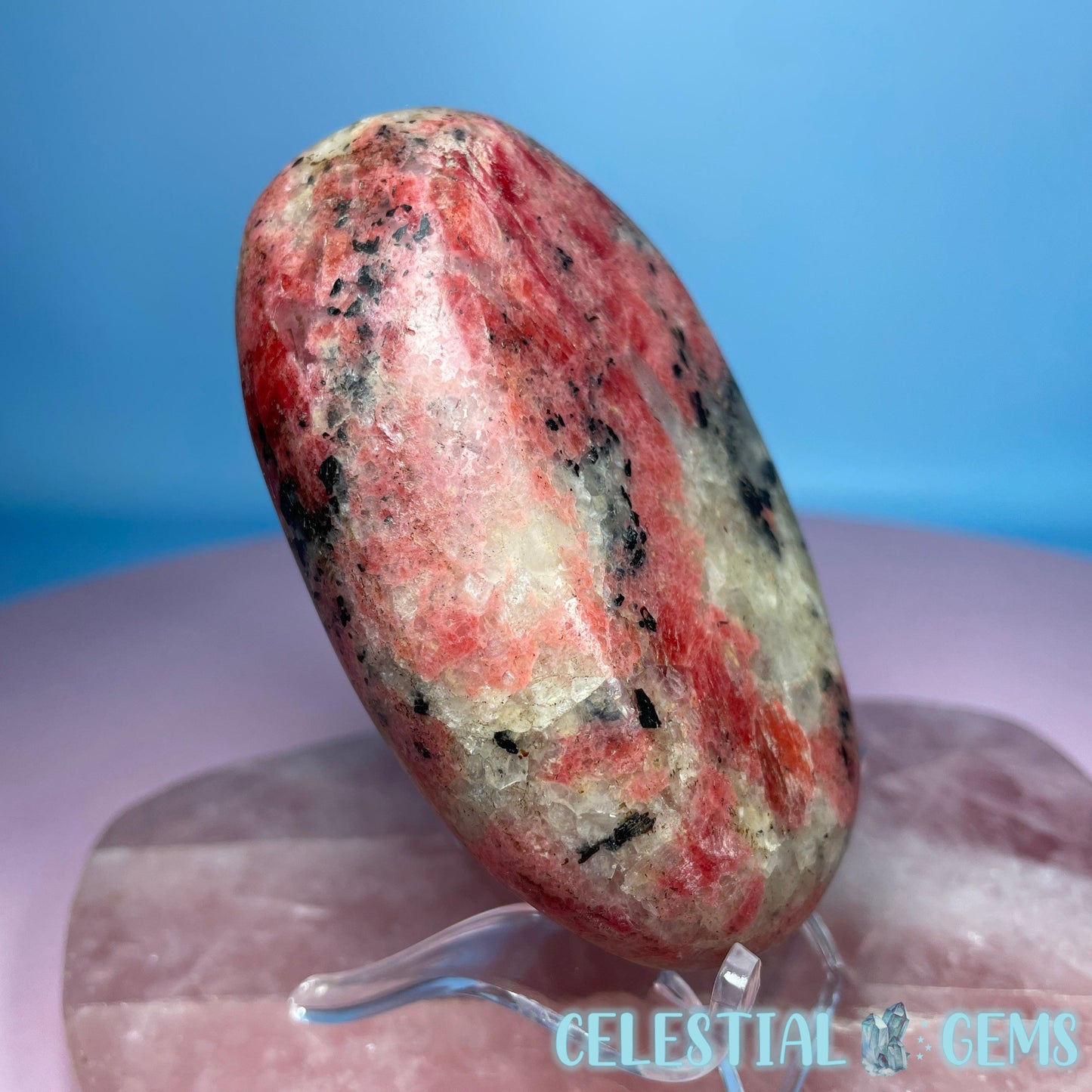 African Rhodonite + Quartz Medium Freeform