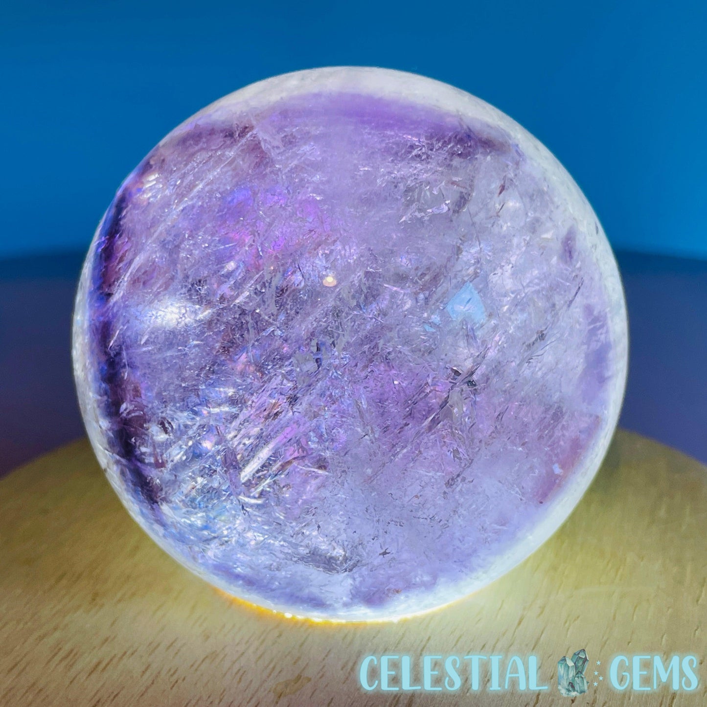 High Grade 'Trapiche' Phantom Amethyst Medium Sphere (Video)