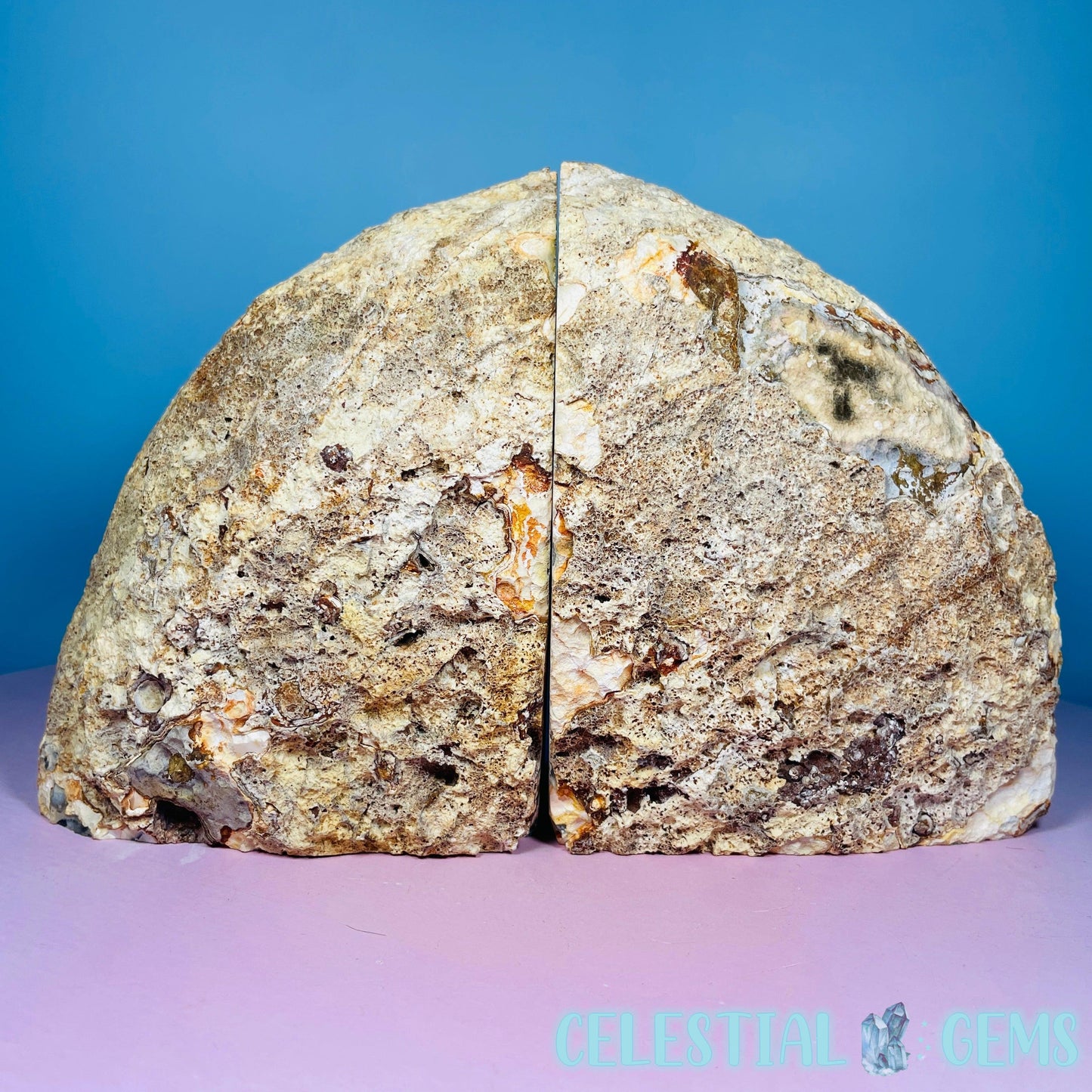 Natural Agate Extra Large Pair of Bookends