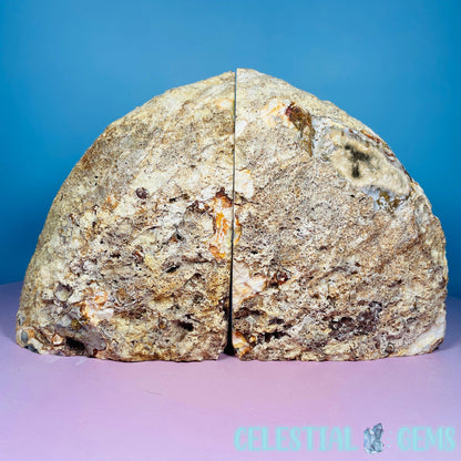 Natural Agate Extra Large Pair of Bookends