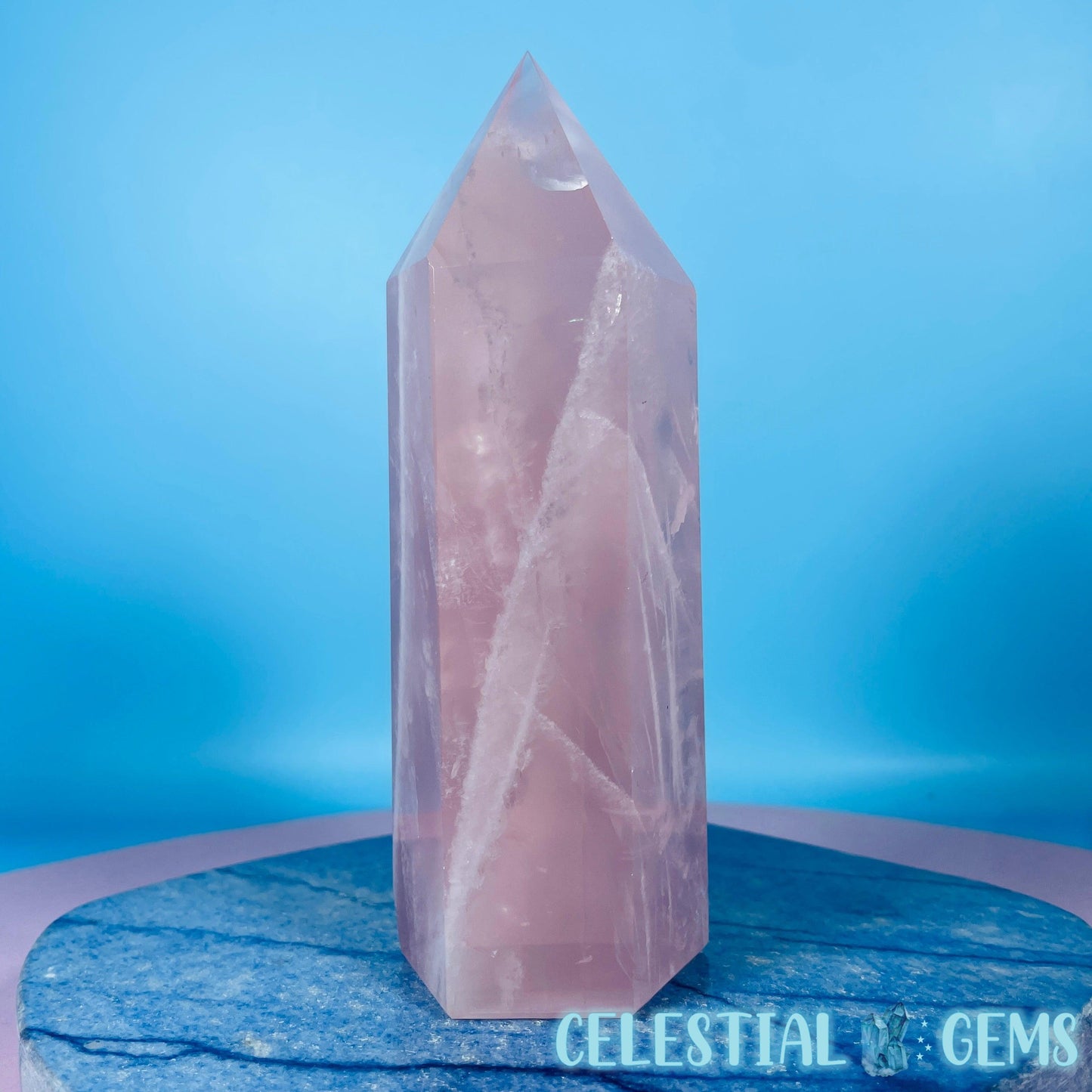 High Grade Rose Quartz Medium Chunky Tower