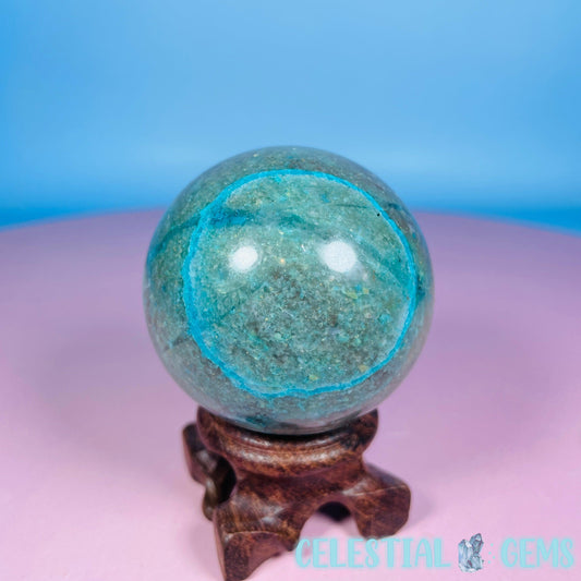 Chrysocolla + Shattuckite Medium Sphere