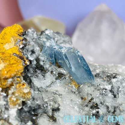 EXTREMELY RARE Blue Barite + Calcite Medium Cluster Specimen B