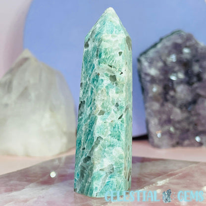 Amazonite + Smoky Quartz Small Tower