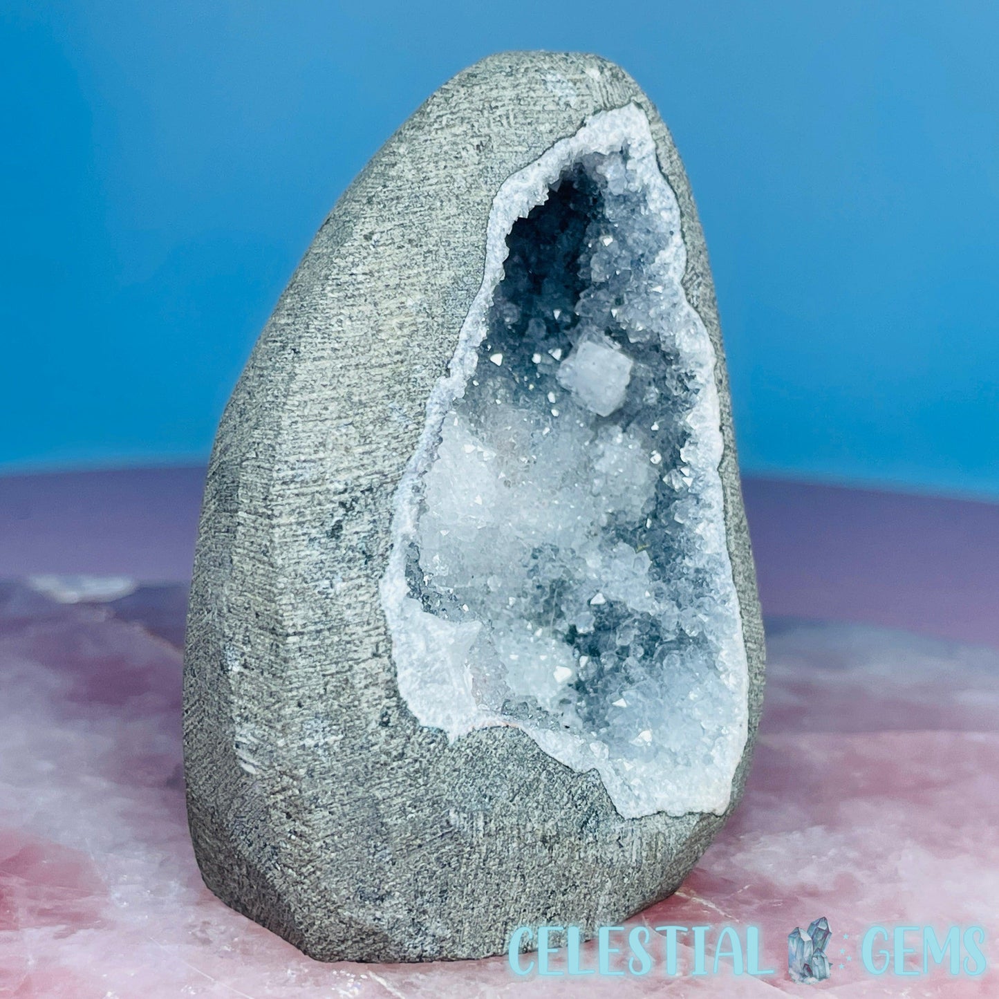 Mixed Zeolite Druzy Geode Medium Standing Freeform