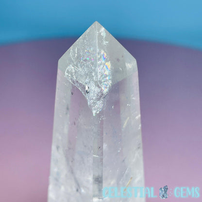 Rutilated Clear Quartz Small Obelisk Tower