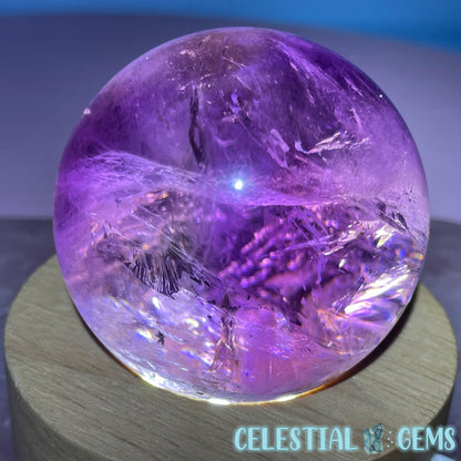 A Grade Bolivian Phantom Ametrine Medium Sphere (Video)