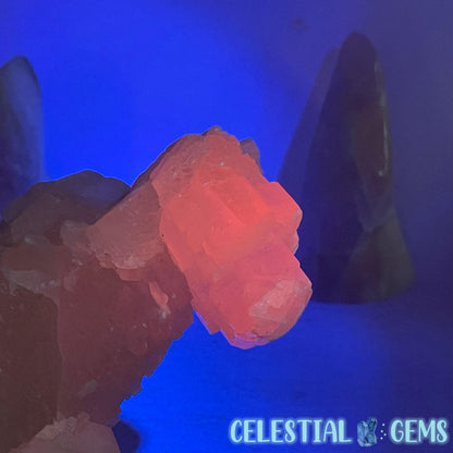 Mangano Calcite Stepped Medium Cluster Specimen C (UV Glow!)