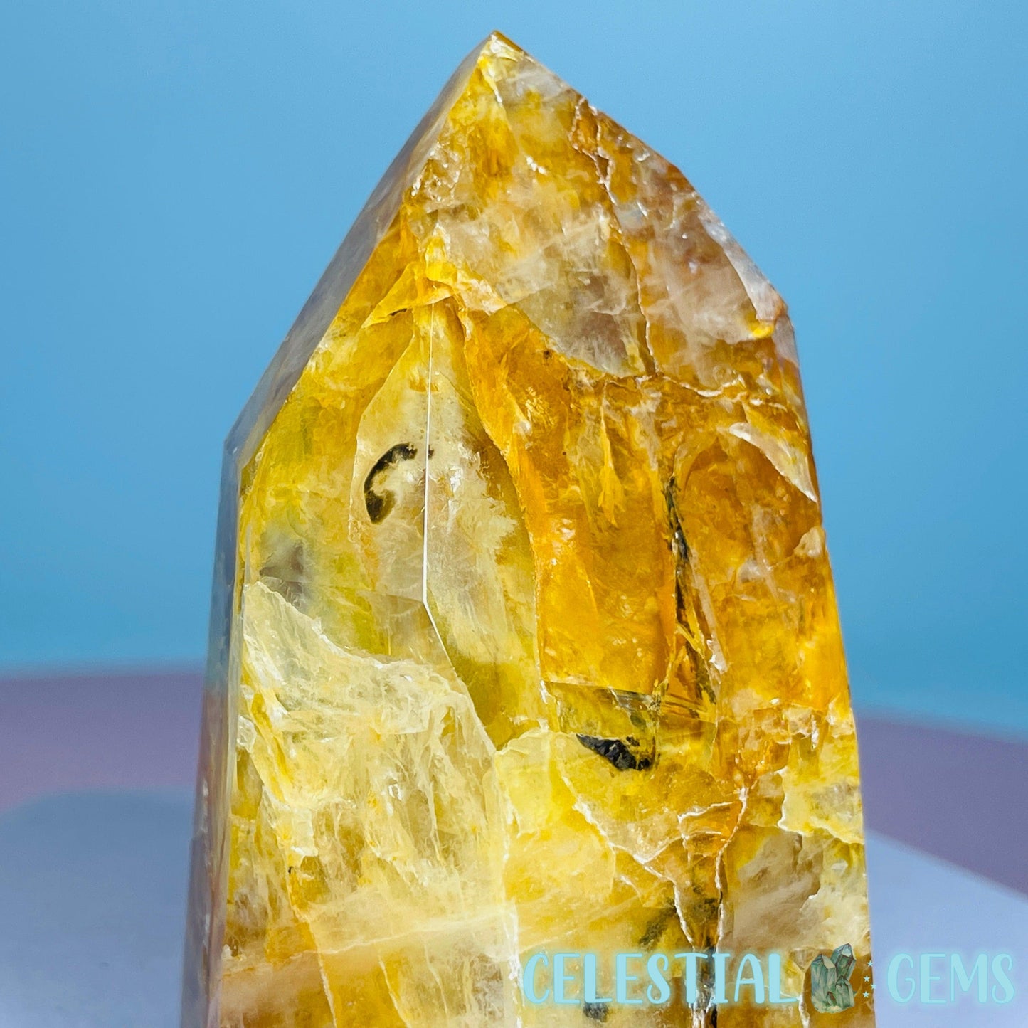 High Grade Golden Healer Quartz Chunky Small Tower