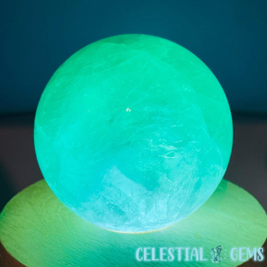 Green Fluorite Large Sphere (UV Reactive)