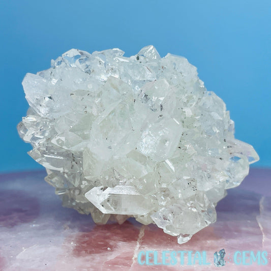 A Grade Diamond Apophyllite + White Chalcedony Small Cluster