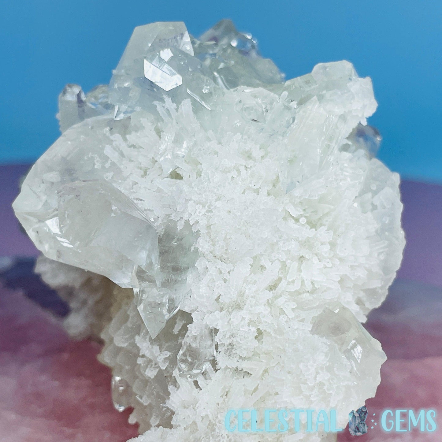 A Grade Diamond Apophyllite + White Chalcedony Medium Cluster