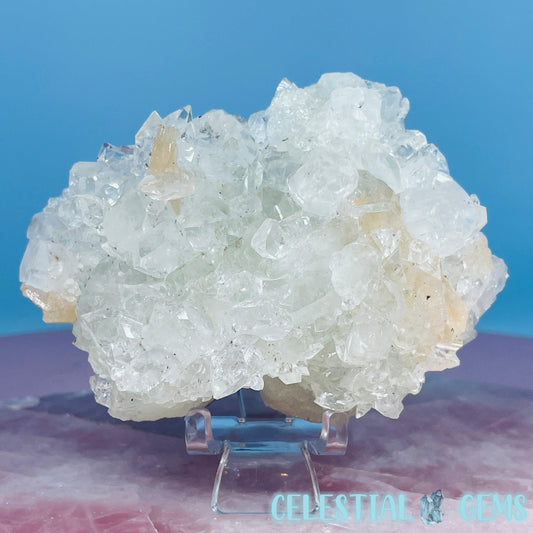 A Grade Diamond Apophyllite + Peach Stilbite Medium Cluster