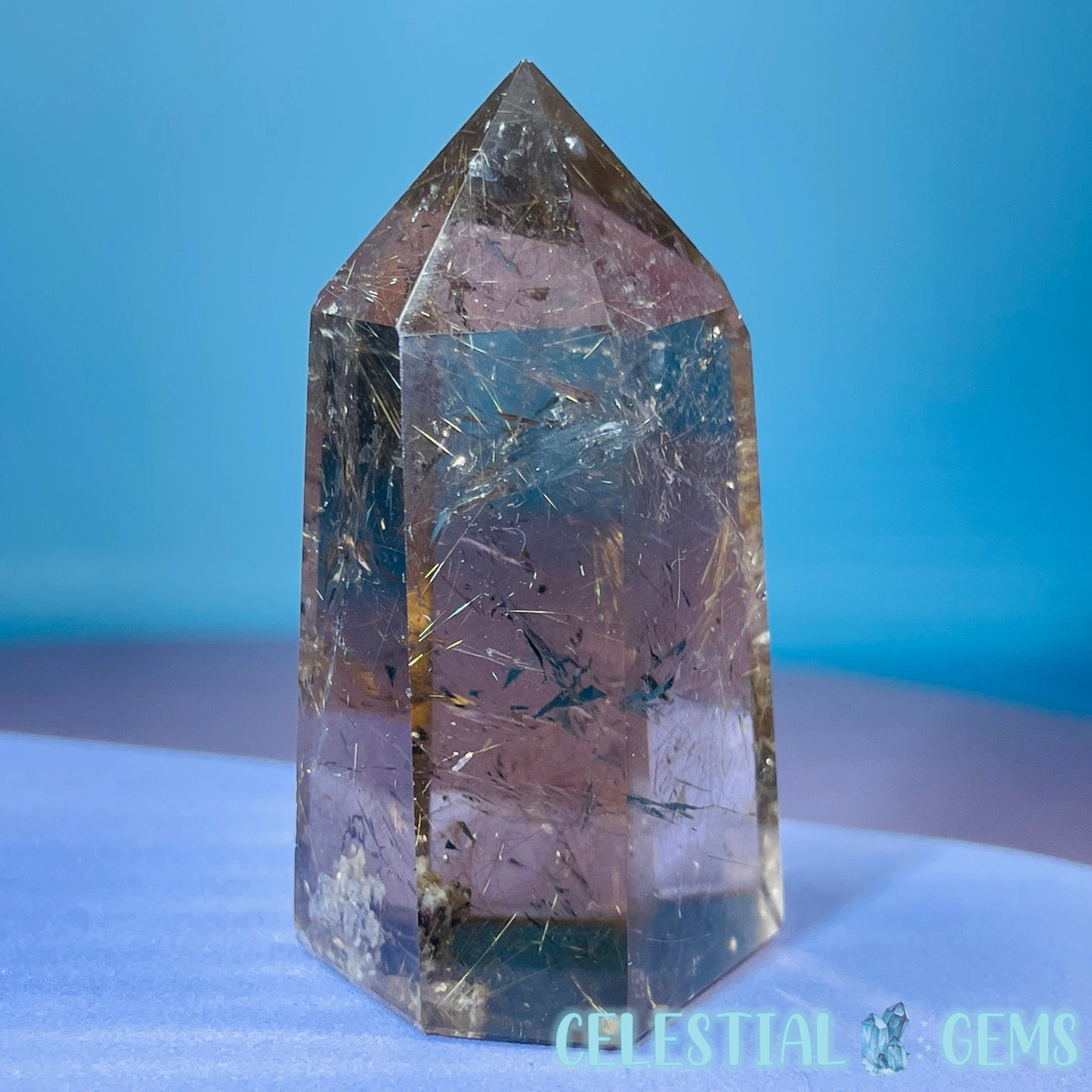 Rutilated Smoky Quartz Small Tower